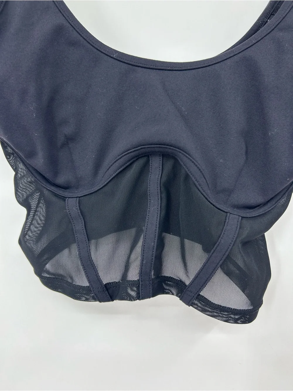 Alo Airbrush Mesh Corset Tank In Black Size Small